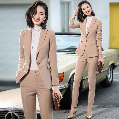 Женские осенние брючные костюмы MVJT DAIR China At AliExpress