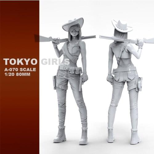 1/20 Resin Kits Tokyo Beautiful Girl Soldier Series Soldier model self-assembled A-070