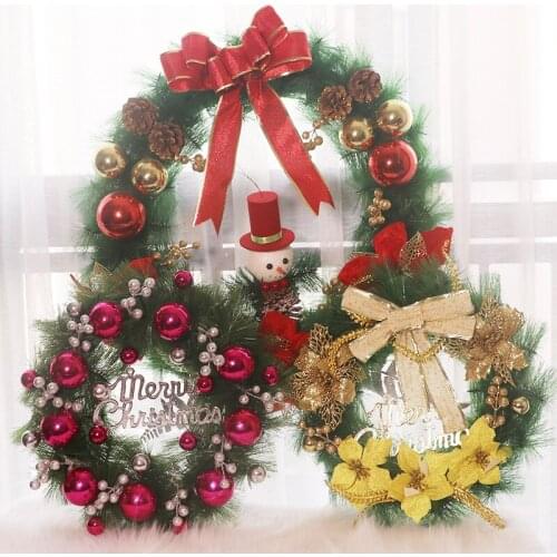 Christmas ornaments ornaments 40/50/60cm door decoration scene decorate Christmas wreaths hanging decorations