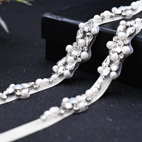 Belt for a Wedding Dress Beaded Belt for Dresses Pearl Rhinestones Belts for Women Bridal Accessories Braut Hochzeitsgürtel S488