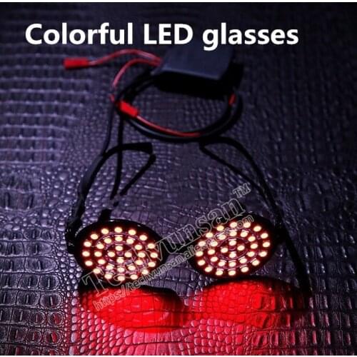 LED luminescence Rezz glasses Singer performance DJ stage Music Festival perform Nightclub Bar KTV Light eyeglasses