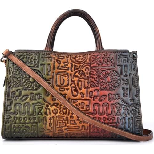 Women Messenger Shoulder Cross Body Bags Retro Real Cowhide Tote Hobos Handbag High Quality Genuine Leather Top Handle Bag