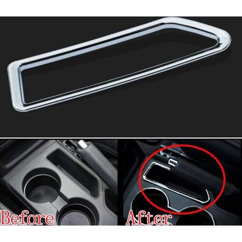1PC ABS Storage Box Decorative Cover Under Brake Handle Trim Sticker Silver Fit for Jeep Compass Patriot 2011-2015