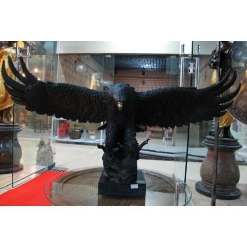 16 European style Bronze Copper spread the Fly wings Eagle hawk Bird Art Statue