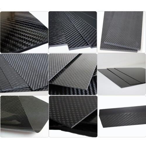 3k Carbon Plate Panel 0.5 1 1.5 2 3 Plain Twill Weave Matt Glossy Surface Full Carbon Fiber Plate Panel Sheet#20/12