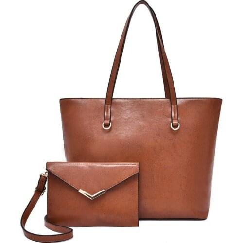 Amberler Luxury Handbags PU Leather Women Shoulder Bags Designer Large Capacity 2 Pieces Set Crossbody Bag Casual Female Tote