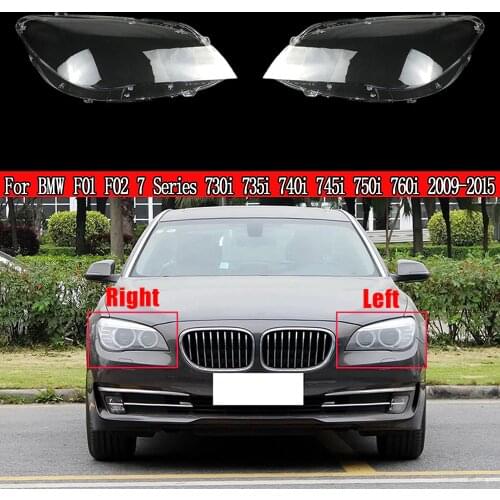 Car Lampshade Glass Lens Case Auto Headlight Cover Light Caps For BMW F01 F02 7 Series 730i 735i 740i 745i 750i 760i 2009 ~ 2015