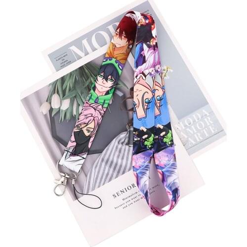 Flyingbee High Quality Anime Boy Key Chain Lanyard Gifts For Child Students Friends Phone USB Badge Holder Necklace X2129
