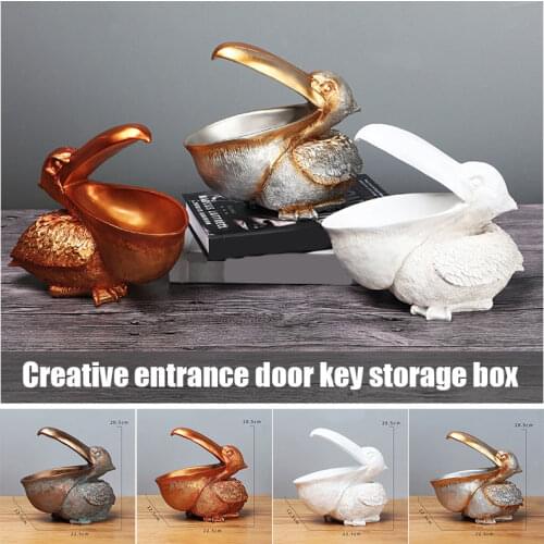 Bulldog Geometric Key Bowl 27*16cm Animal Resin Snacks Holder with Open Mouth Storage Decor for Candy Home Porch Office PAK