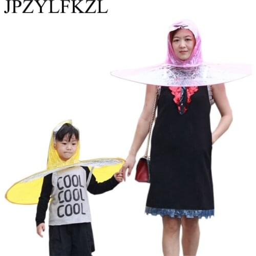 Raincoat for children Headwear Hat Cap Outdoor Fishing Golf Child Adult Rain Coat Cover Transparent Umbrellas duck raincoat