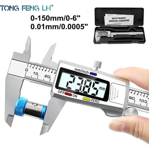 6 inch 0-150mm stainless steel electronic digital vernier caliper measuring accuracy micrometer