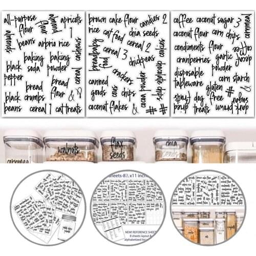 Exquisite 1 Set Practical Waterproof Food Labels Stickers PVC Food Labels Widely Applied for Canisters