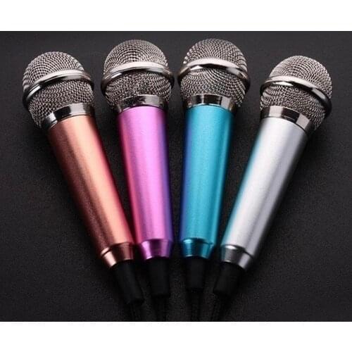 Mobile Phone Microphone 3.5mm Jack Plug Portable Condenser With Studio Voice Sing Professional Wired With Earphone