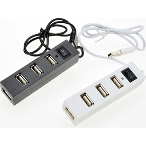 Mini USB 2.0 Hub 4 Ports Hub usb Portable USB Hub With On/Off Switch USB Splitter Adapter Cable For PC Laptop with power
