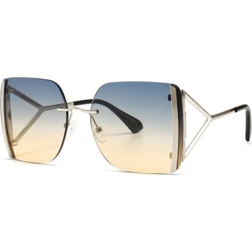 Unisex Fashion 2020 New Ladies Square Sunglasses Women Goggle Shades Vintage Brand Designer Oversized Sun Glasses For Female Men