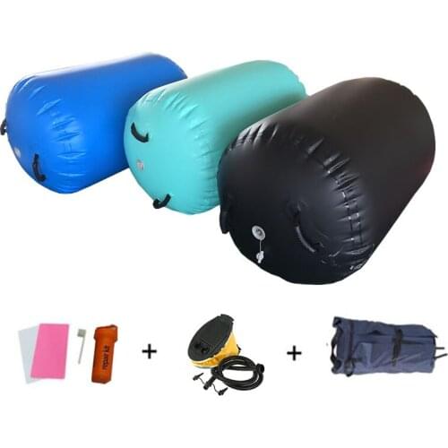 Inflatable Air Roller Gymnastics Air Barrel for Exercise Training with Electric Pump Small Gymnastic Cylinder Gym Mat
