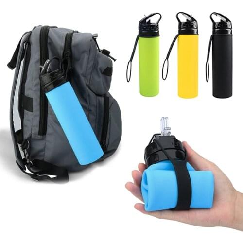 New Collapsible Bottles Portable Foldable Leak-Proof Silicone Drink Kettle Outdoor Travel Camping Drink Sport Bpa Water Bottle