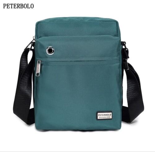 PETERBOLO 2018 Men Messenger Bags Casual Nylon Shoulder Bags Boys Zipper Flap Fashion Handbags