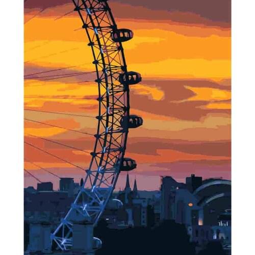 Landscape DIY Painting By Numbers Modern Wall Art Picture Acrylic Coloring City Paint On Canvas For Home Decors Artwork 40x50cm