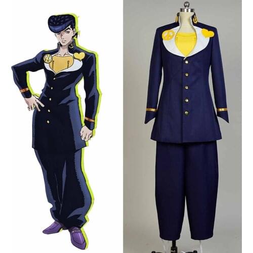 JoJos Bizarre Adventure Cosplay Josuke Higashikata Costume Full Set Uniform Cosplay Halloween Carnival Women and Men Costume
