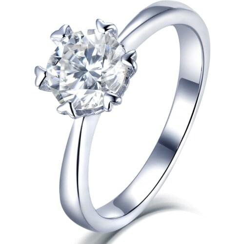 Luxury Women Ring 100% 925 Sterling Silver Ring Noble Moissanite Wedding Rings Jewelry Accessories Gift For Girl Lady Party