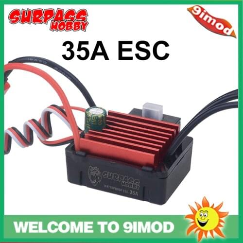 SURPASS HOBBY KK 35A ESC Waterproof Electric Speed Controller for 1/14 1/16 RC Car 2838 2845 Brushless Motor power