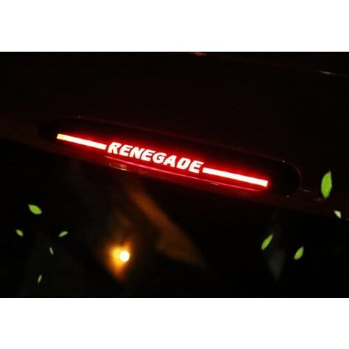 High Quality Car Styling High Brake Light Decals Carbon Fiber Emblems Stickers For 2015 2016 2017 JEEP Renegade Accessories