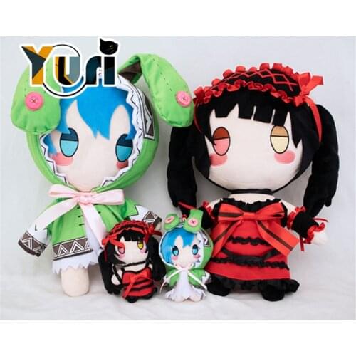 Yuri Date A Live Yoshino Tokisaki Kurumi Plush Doll Body Clothes Toys Stuffed Keychain Strap Soft Cute Cosplay Fashion Gift C