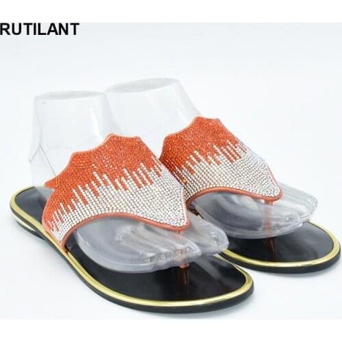 New Arrival High Quality African Wedding Shoes Ladies Shoes Summer Slippers Good Quality 2020 Summer Womens Low Heels Slippers