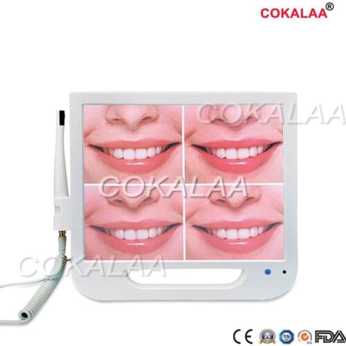 Dental oral camera System 500mega pixels 17inch LCD monitor with usb Dental endoscope With LCD holder
