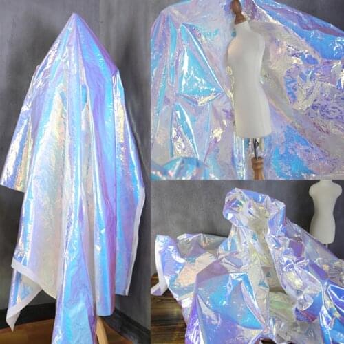 0.3mm PVC Symphony TPU Fabric Super-perspective Clothing Windbreaker Waterproof Thin Crystal Wrapped Plastic Cloth