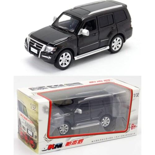 1:32 Die Cast Auto Simulation Car Models Super Sports Electronic Flashing Car Children Toy Coche Vehicles V97 PAJERO Mitsubishi