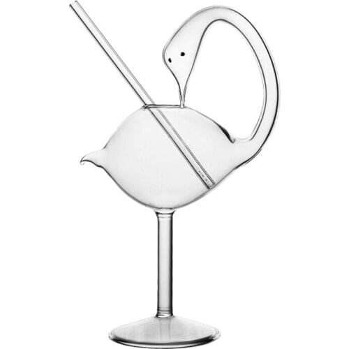 1PCS Swan Shape Cocktail Glass, Wine Glass, Water Cup for restaurants,bar, part