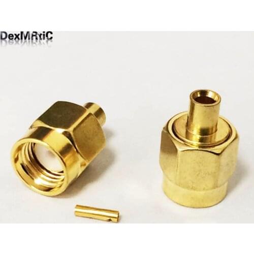 1pc RP-SMA Male Plug RF Coax Connector Solder for RG405,086' Cable Straight Goldplated NEW wholesale