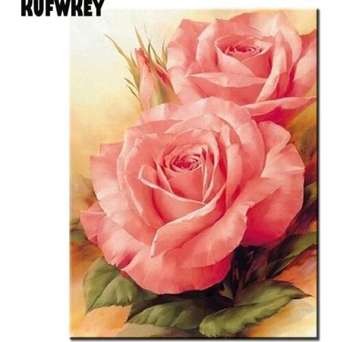 2019 Hot Diamond Painting Famous Painting "pink rose" 5D DIY Diamond Painting Full Square/round Diamond Embroidery sale