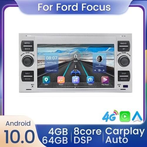 DSP Android 10 Car Radio GPS For Ford Focus Mondeo S-max C-MAX Galaxy Fiesta transit Fusion Connect kuga Multimedia DVD Player