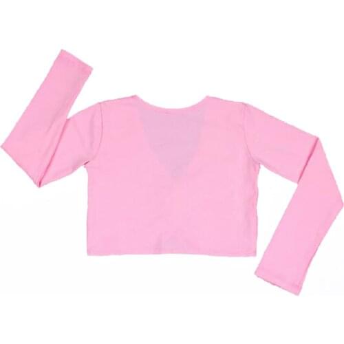 Kids Girls Ballet Latin Dance Wear Short Sweater Coat Gymnastics Costume Children Casual Wrap Twisted knot Warm-up Out Wear