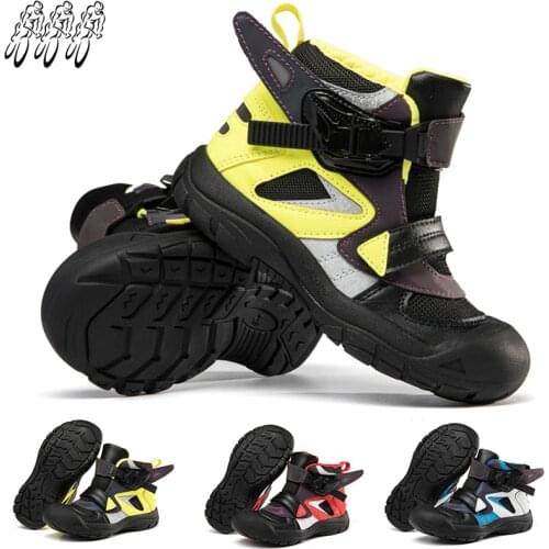 Childrens Bicycle Shoes Mesh Breathable Sports Shoes Trendy Fashion Running Shoes Wear-Resistant Flat-Bottomed Cycling Shoes