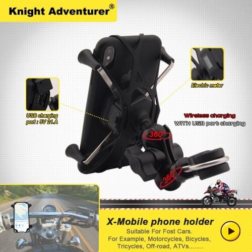 For YAMAHA YZF-R1 YZF R6 YZF R6S 2002-2018 Motorcycle GPS mobile phone holder wireless/USB fast charger