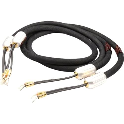 HIFI Speaker Cable Kharma Enigma Extreme Signature Top speaker wire Y Spade plug 2.5m