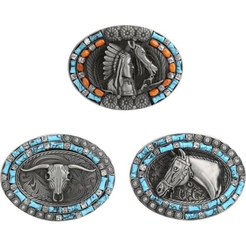 Hip Hop Jeans Strap Buckle Engraved Belt Buckle Western Cowboy Motorcyclist Cool man women Belt Buckle