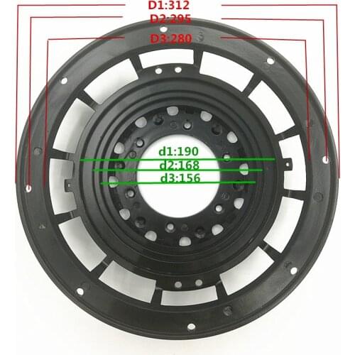 I KEY BUY 12 Inch Car Subwoofer Aluminium Alloy Frame Basket Outer Diameter 312mm Die cast Speaker Basin Repair Accessories