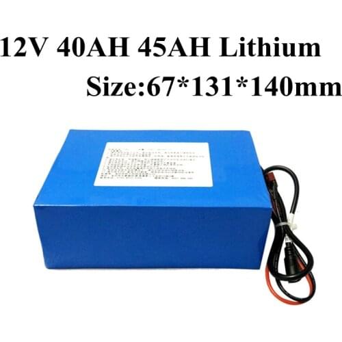 Customized 12v 40Ah 45Ah Lithium Li Ion Battery Pack with USB Port and BMS for Backup Power/scooter/power Bank/Ebike+5A Charger