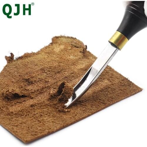 DIY Leather Craft Edge Trimming Handmade Tool Sandalwood Wide Shovel Blade Leather Edge Drumming Artifact Drum Leather Tools
