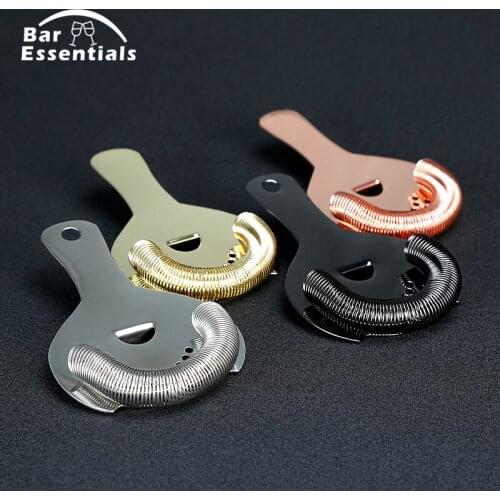Professional Grade Stainless Steel Hawthorne Cocktail Strainer For Use With Shaker Glass or Tin Cocktail Ice Strainer