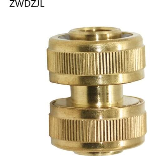 Brass 3/4" garden hose repair joint 20MM hose quick connector copper 2 way hose repair Garden Irrigation adapter 6pcs