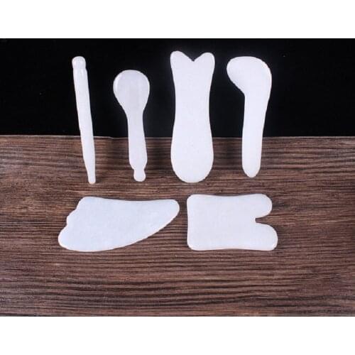 Nature Jade Scraping Tendon Pulling Stick General Meridians and Acupoints Massage for Face or Whole Body Gua Sha Tools Beauty