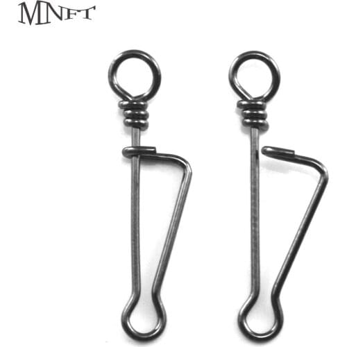 MNFT 20Pcs Fishing Italian Snap Fishing Stainless Steel Snaps 6LB-185LB Terminal Connector Size 0# 1# 2# 3# 4# 5# 6