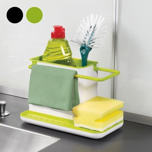 Multifunction Kitchen Storage Drain Storage Shelf Plastic Storage Holder for Cleaning Tool Creative Bathroom Organization