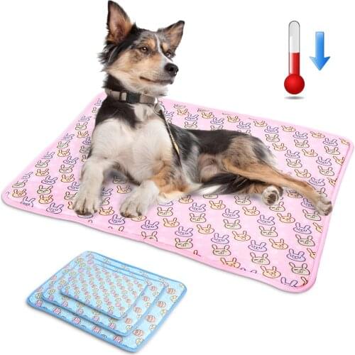 Cooling Dog Mat Summer Dogs Cat Ice Pad Mats Puppy Cats Sleeping Cool Bed For Small Medium Large Dogs S M L